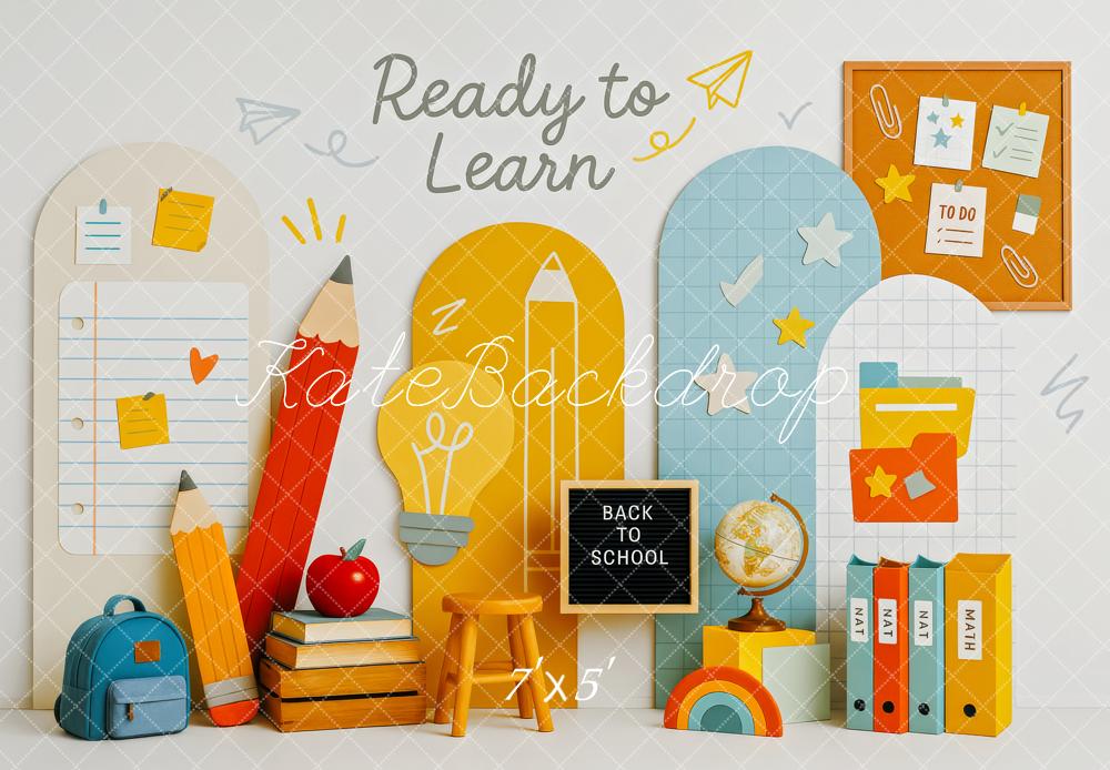 Kate Back To School Pencils Backpack Backdrop Designed by Patty Robert
