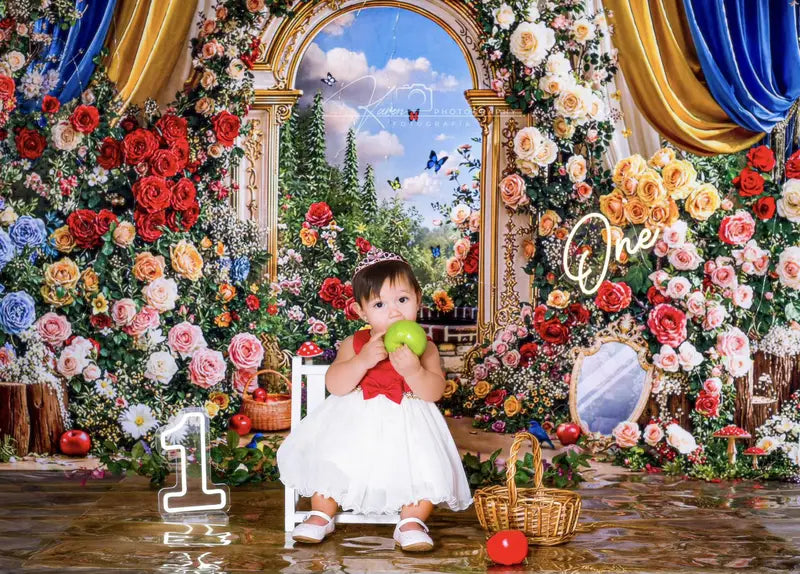 Kate Princess Flower Arch Garden Curtain Backdrop Designed by Chain Photography