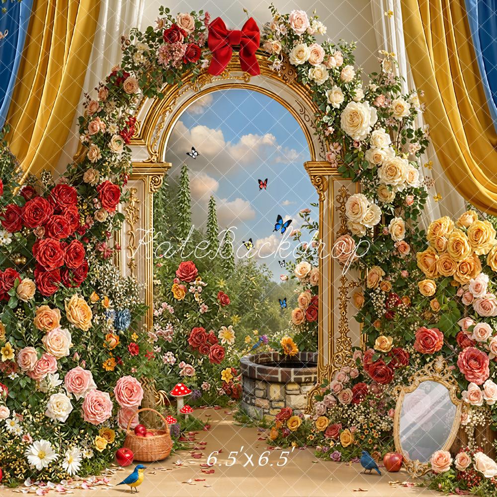 Kate Princess Flower Arch Garden Curtain Backdrop Designed by Chain Photography -UK