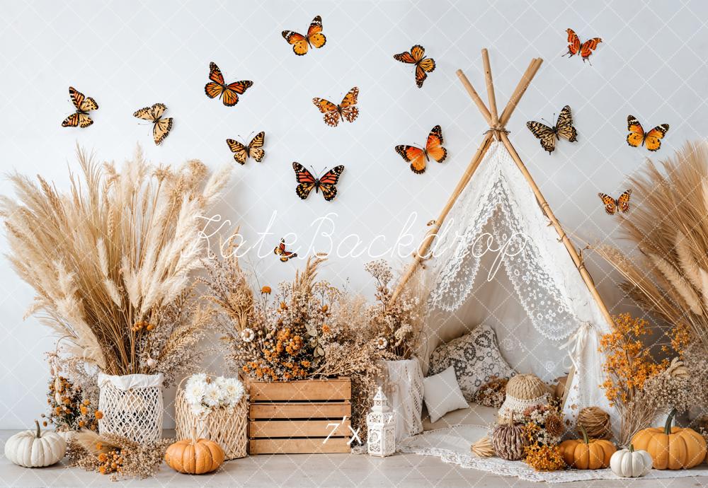 Kate Autumn Boho Butterfly Teepee Backdrop Designed by Emetselch -UK