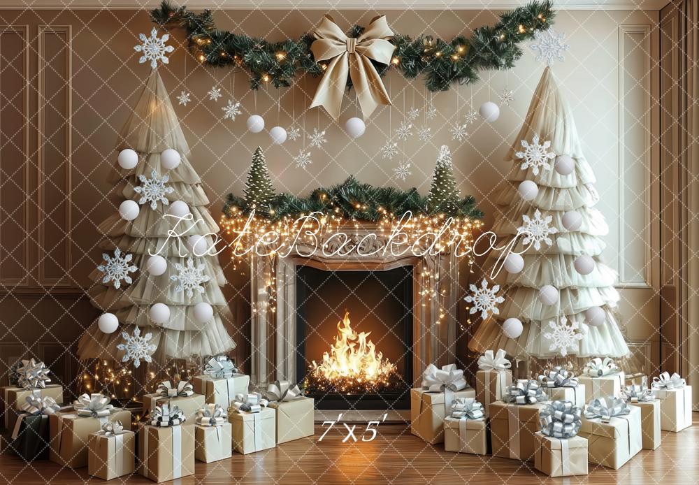 Kate Christmas Tulle Tree Fireplace Gift Snowflake Backdrop Designed by Mini MakeBelieve
