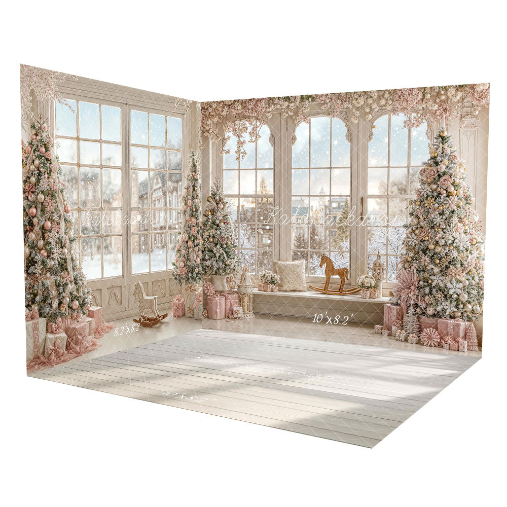 Kate Christmas Trees Gifts Window Room Set -UK