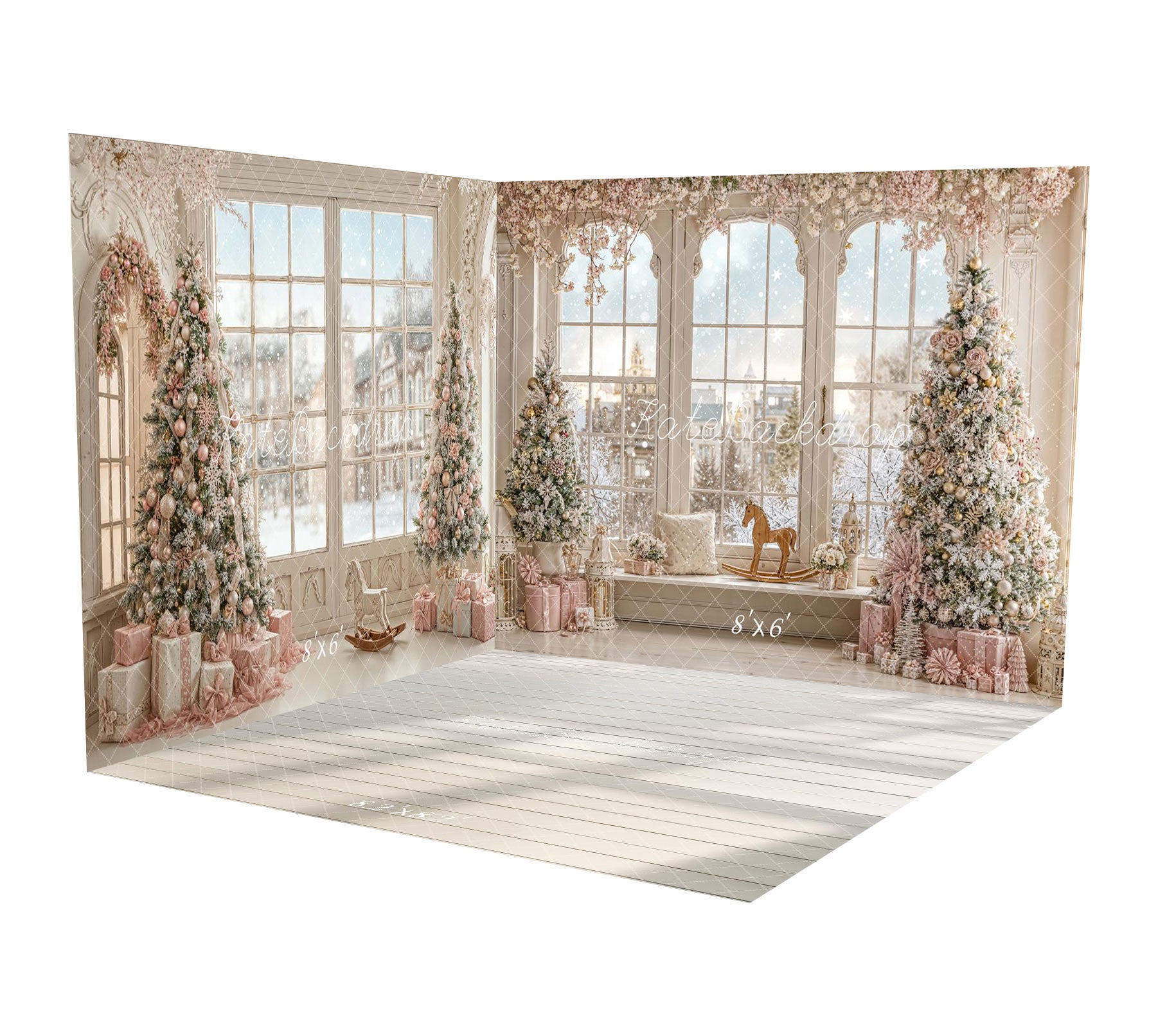Kate Christmas Trees Gifts Window Room Set -UK