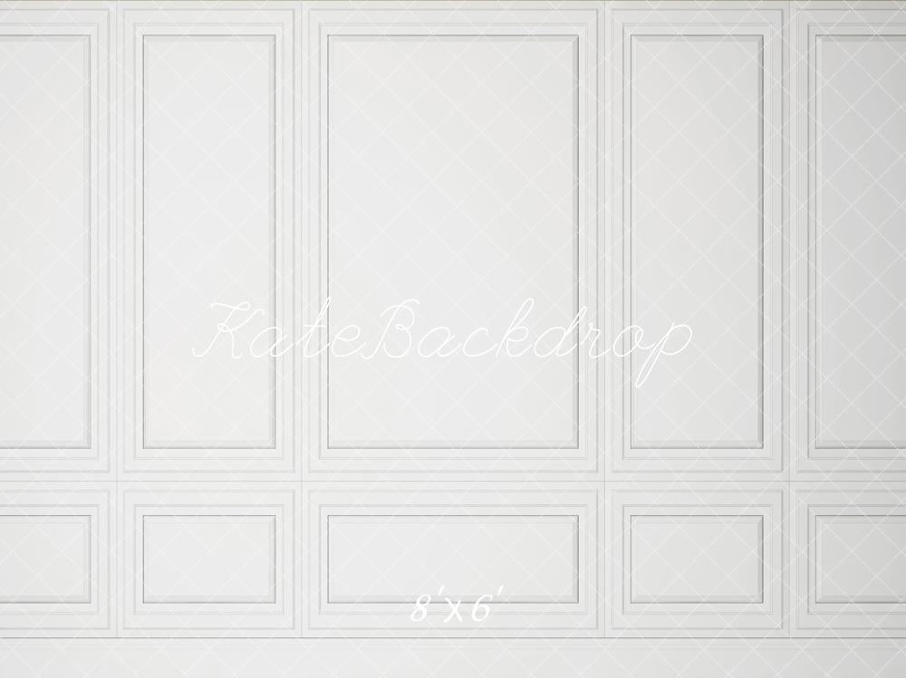 Kate White Wall with Rectangle Photography Fleece Backdrop -UK