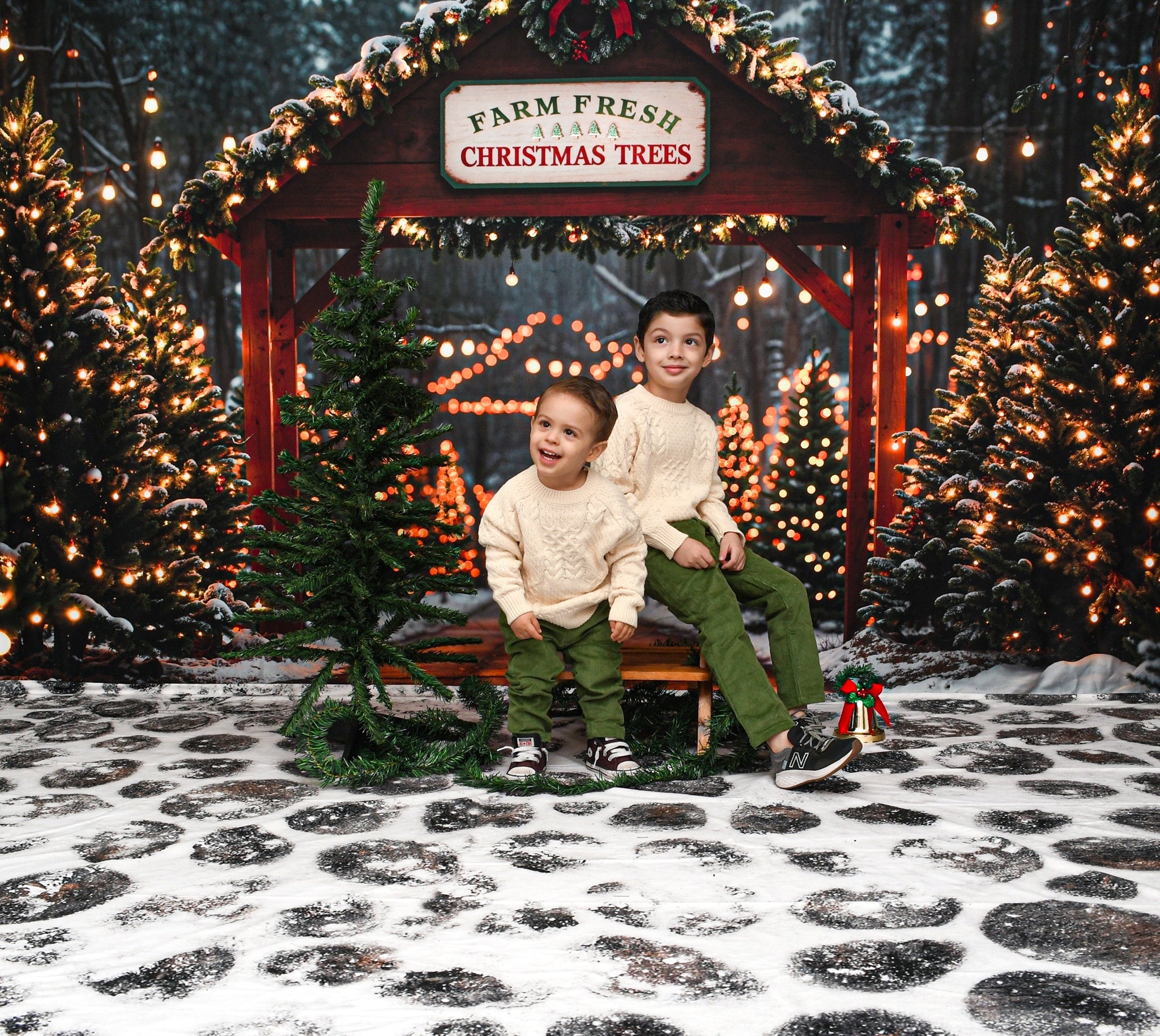 Lightning Deals Kate Farm Fresh Christmas Trees Backdrop Designed by Emetselch -UK