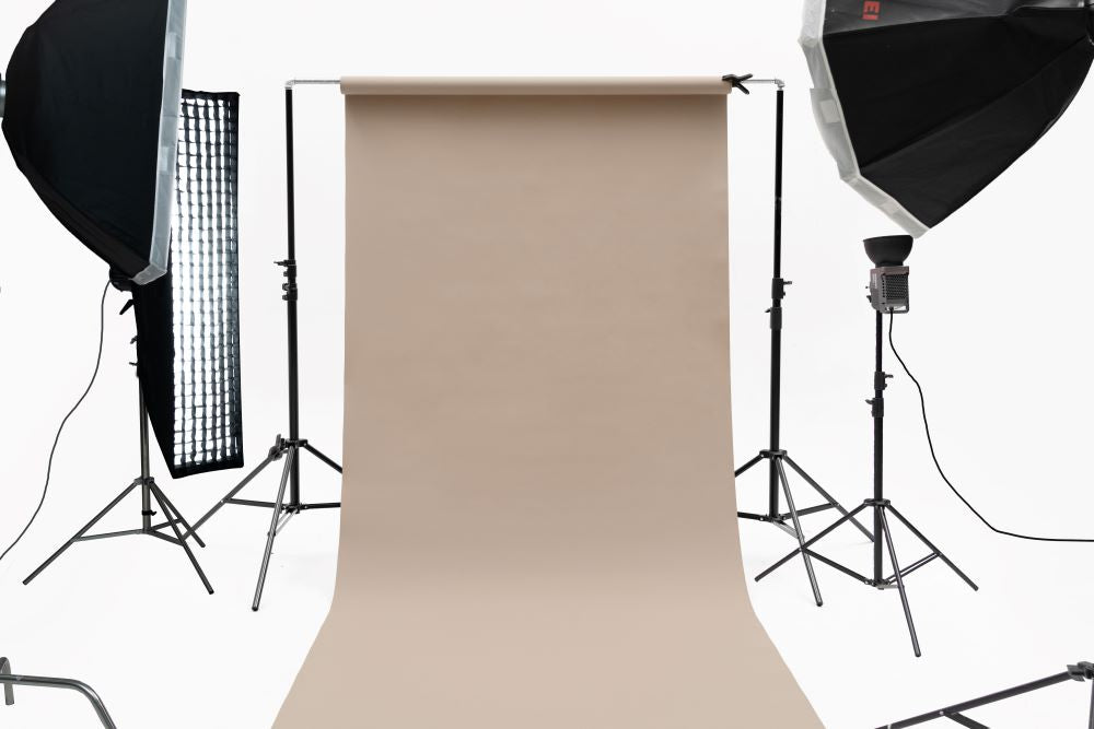 Kate Beige Brown Seamless Paper Backdrop for Photography