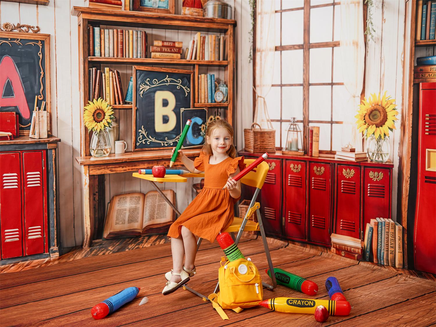 Kate Back To School Vintage Library Lockers Room Set