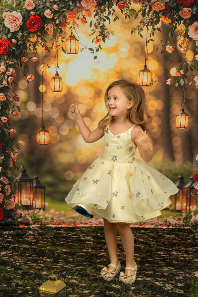 Kate Valentine Flower Arch Lantern Backdrop Designed by Emetselch -UK