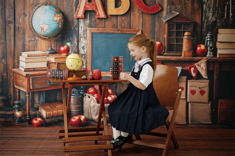 Kate Back to School Classroom ABC Globe Blackboard Photo Kit