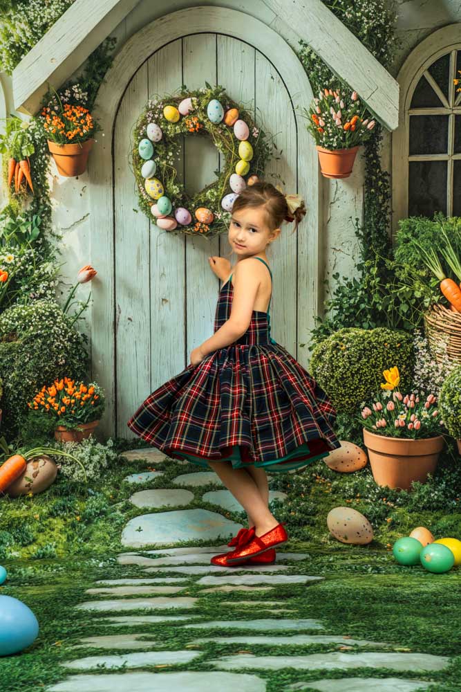 Kate Easter House Bunny Garden Carrots Backdrop Designed by Emetselch -UK