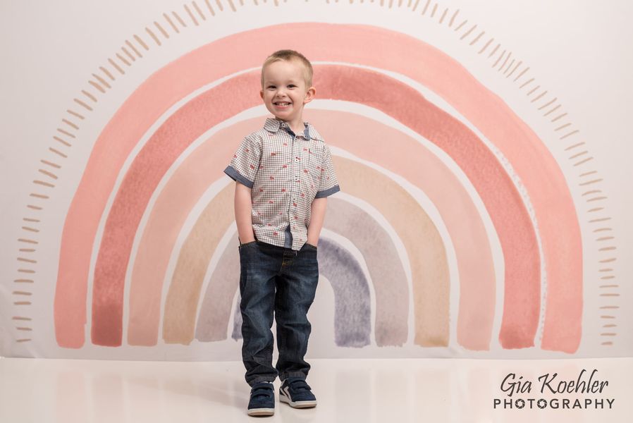 Kate Boho Rainbow Fleece Backdrop Designed by Mandy Ringe Photography