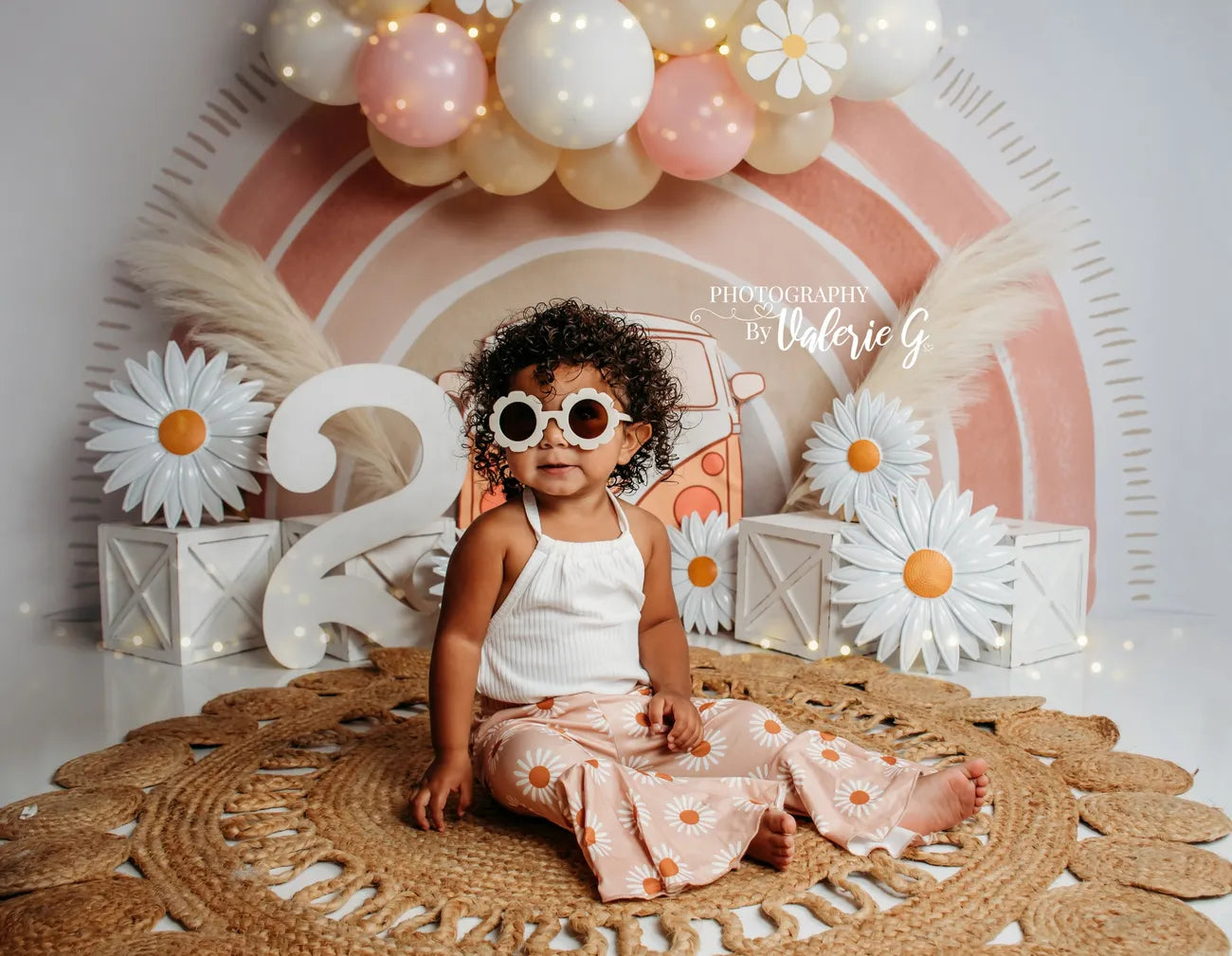 Kate Boho Rainbow Fleece Backdrop Designed by Mandy Ringe Photography -UK