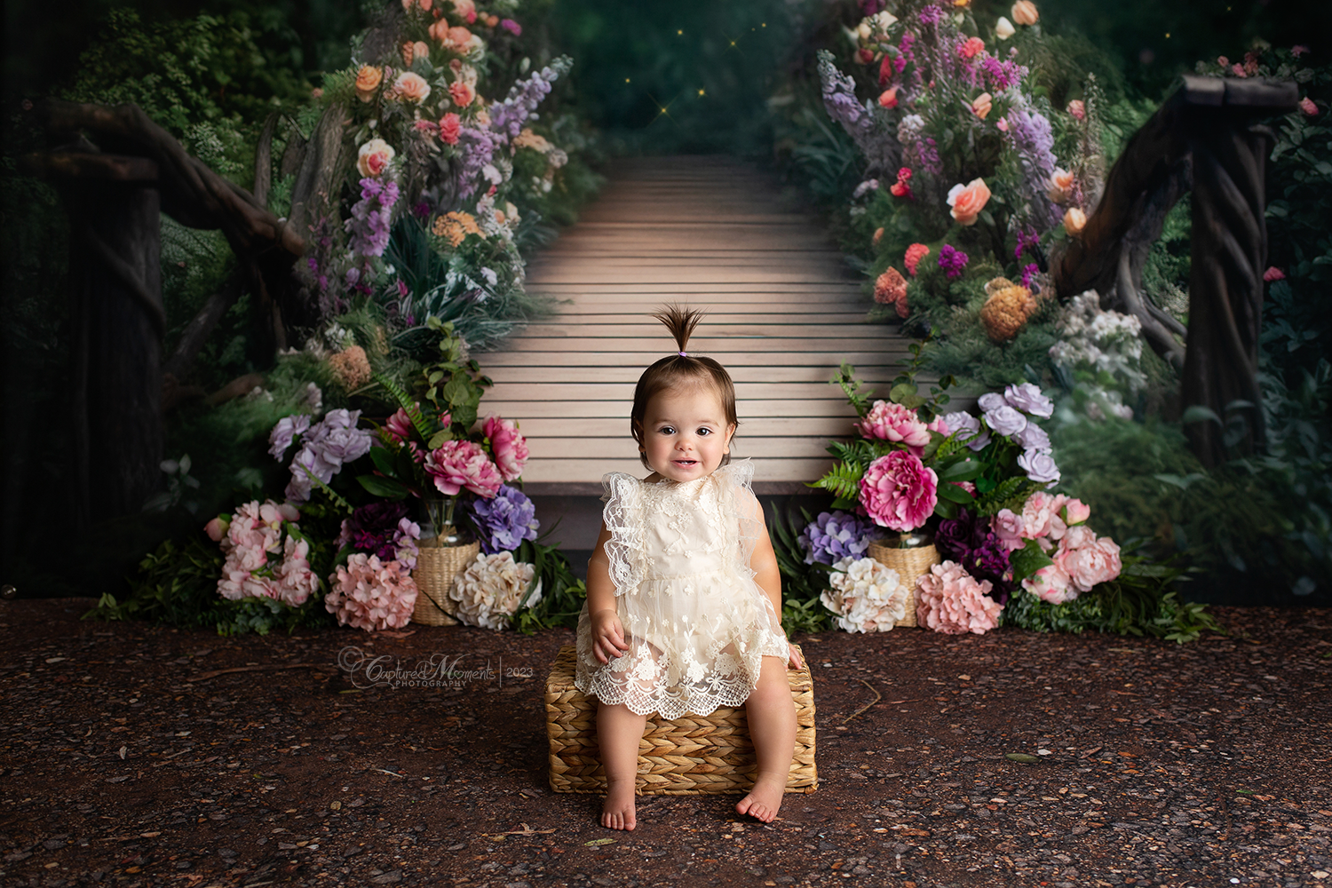 Kate Spring Fairy Bridge Painterly Backdrop Designed by Mini MakeBelieve