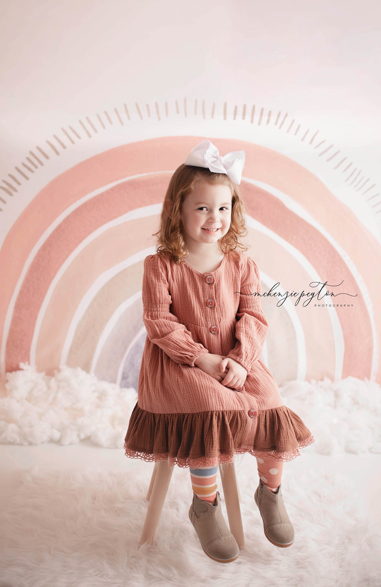 Kate Boho Rainbow Fleece Backdrop Designed by Mandy Ringe Photography