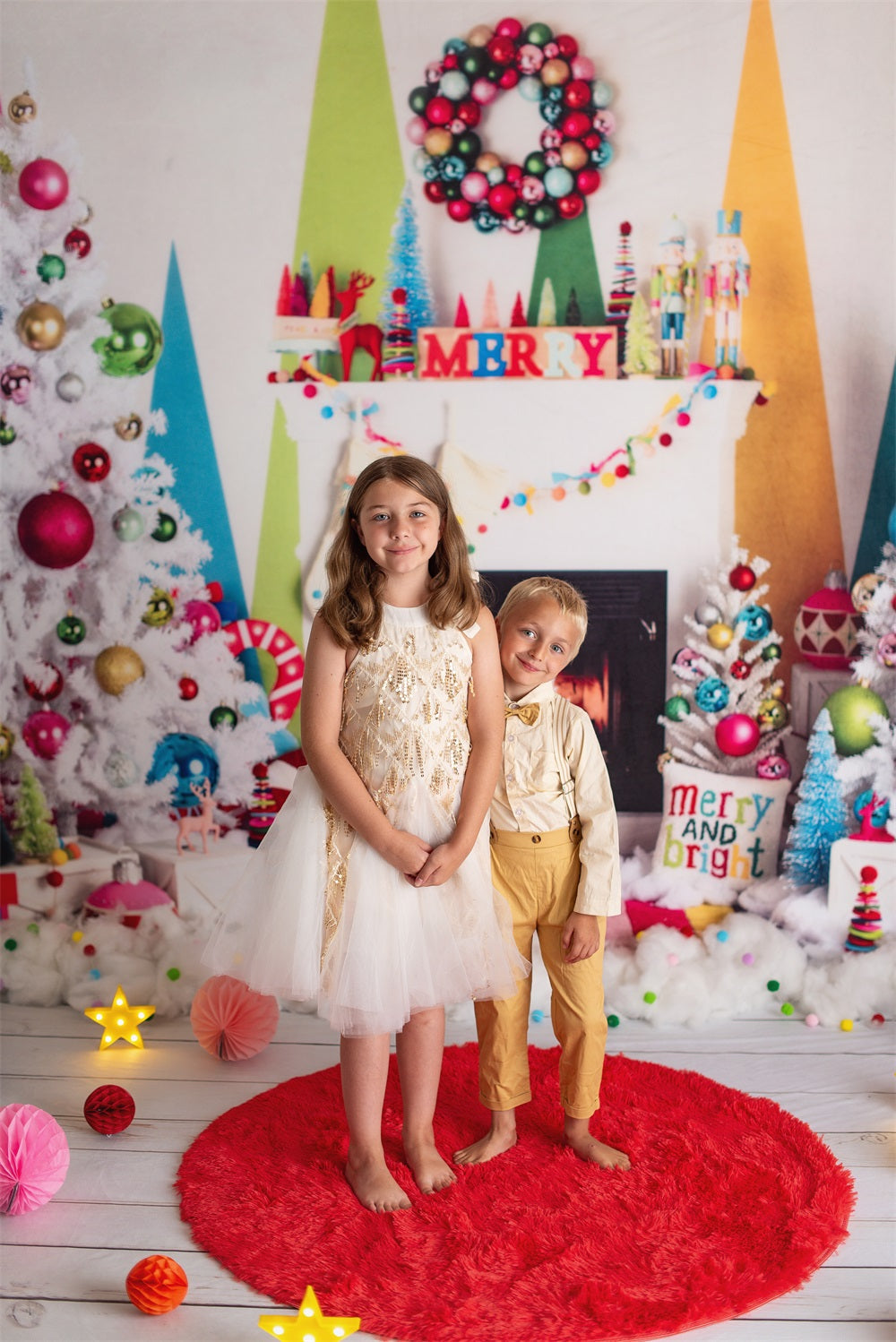 Kate Christmas Merry & Bright Photo Kit Photography Backdrops&Props Themed Bundle