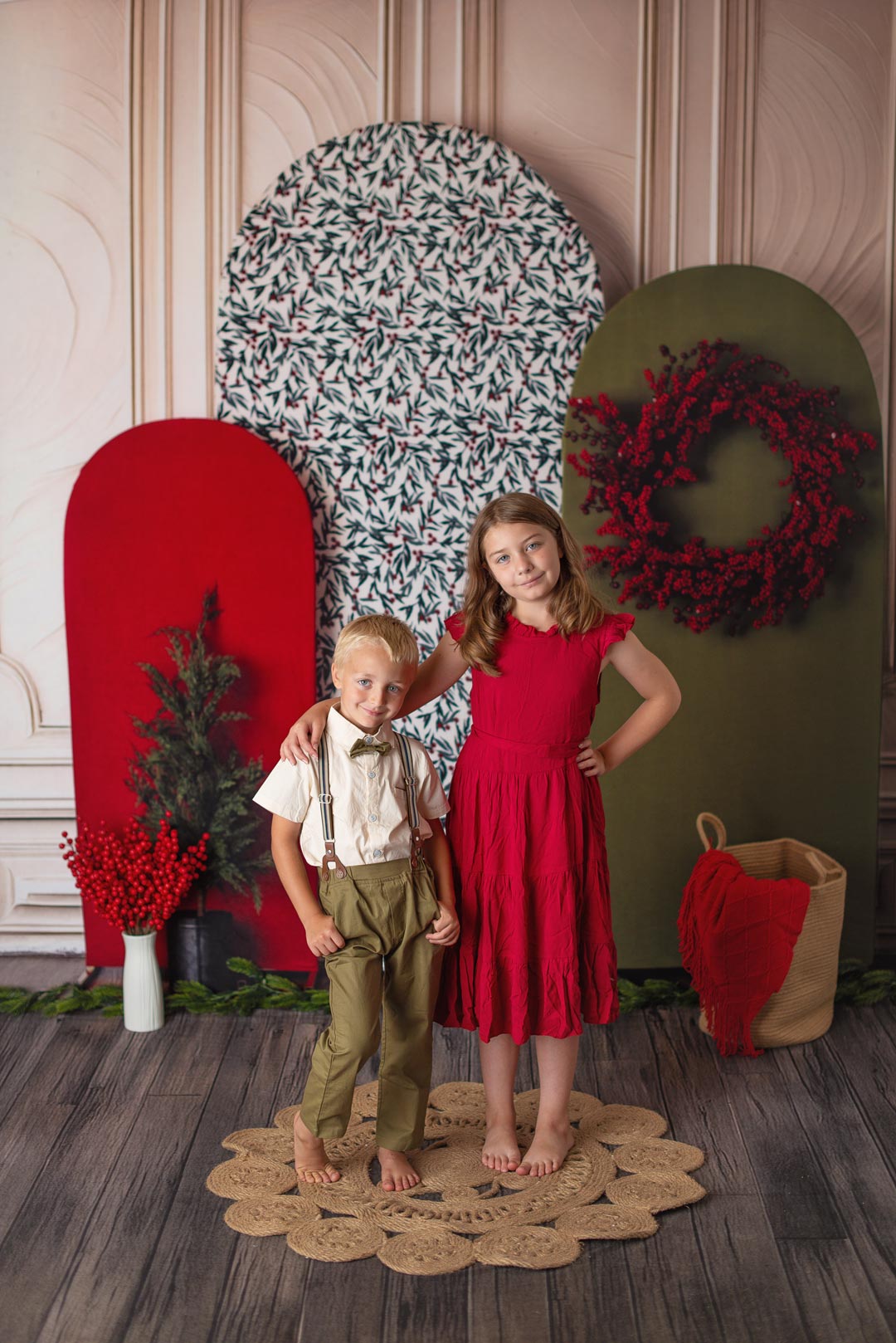 Kate Cozy Boho Christmas Photo Kit Photography Backdrops&Props Themed Bundle