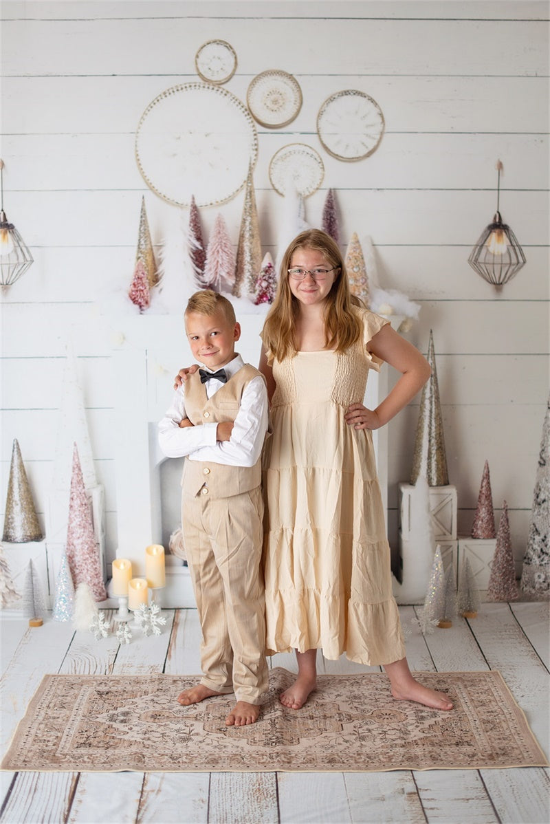 Kate Pink and Gold Boho Christmas Photo Kit Photography Backdrops&Props Themed Bundle