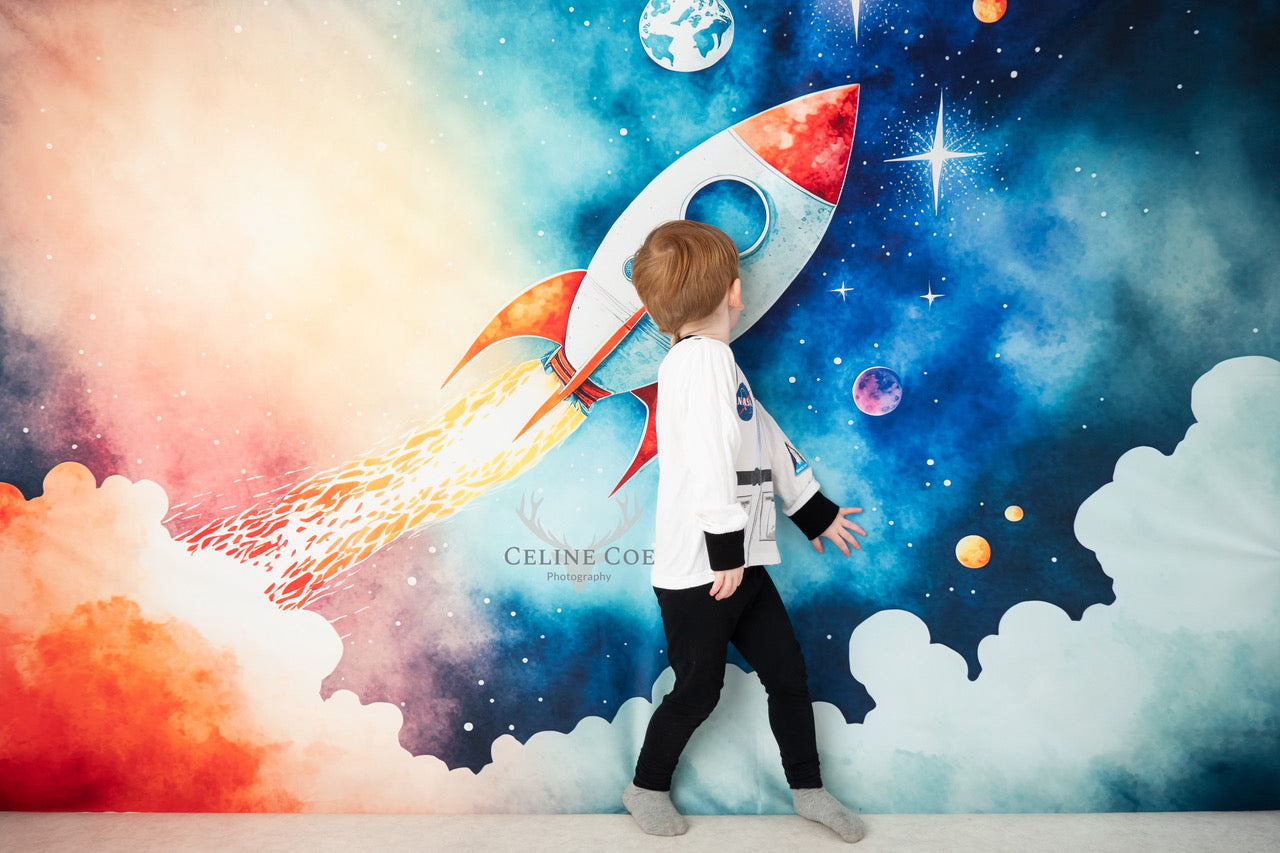 Kate Space Mission Boy Backdrop Designed by Patty Robert