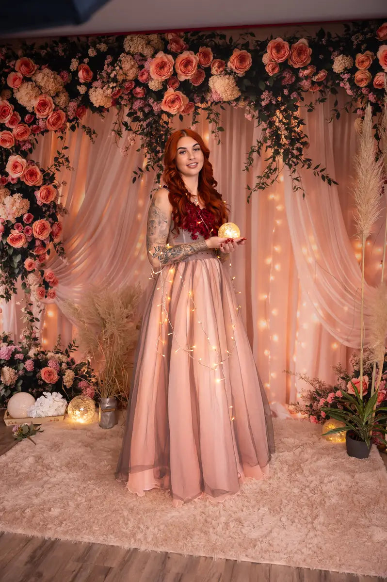 Lightning Deals Kate Spring Romantic Curtains Floral Arch Backdrop Designed by Emetselch -UK