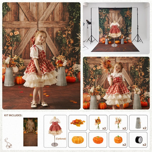 Kate Autumn Barn Door Pumpkin Photo Kit -UK