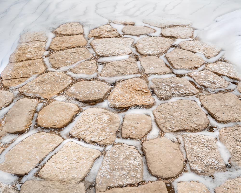Kate Winter Cobblestone Snow Rubber Floor Mat