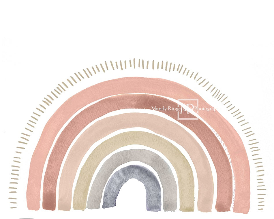 Kate Boho Rainbow Fleece Backdrop Designed by Mandy Ringe Photography -UK