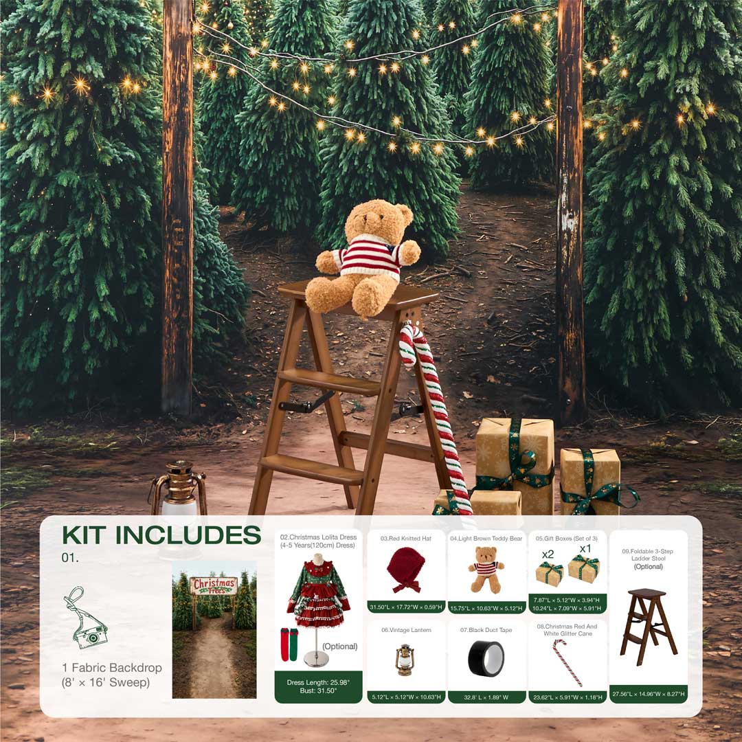 Kate Winter Wild Christmas Tree Gifts Farm Photo Kit