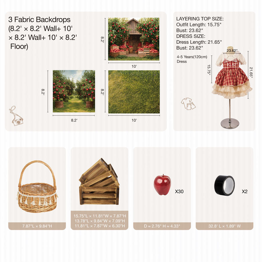 Kate Autumn Apple Orchard Roomset Photo Kit -UK