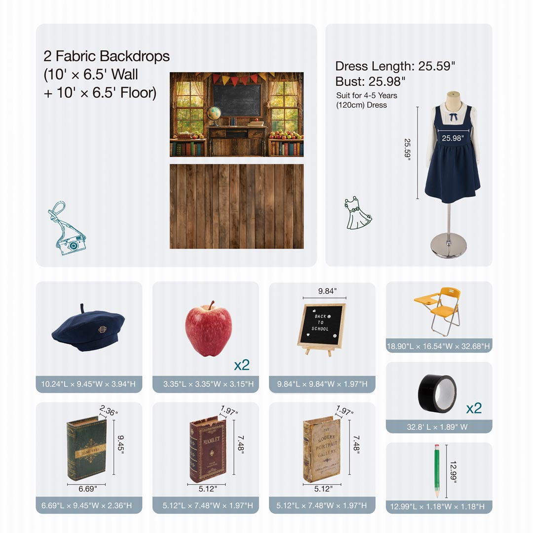 Kate Back to School Chalkboard Globe Photo Kit