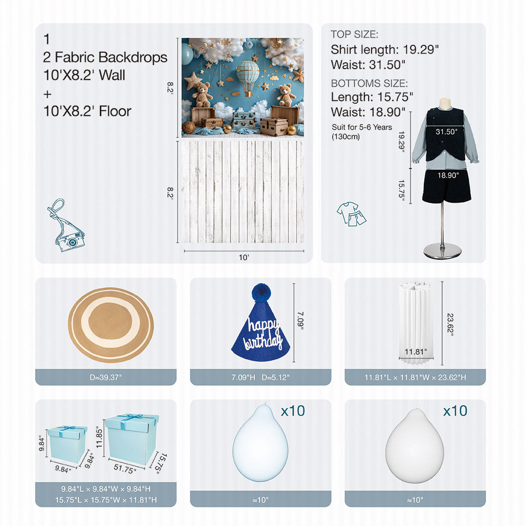 Kate Blue Birthday Photo Kit -UK