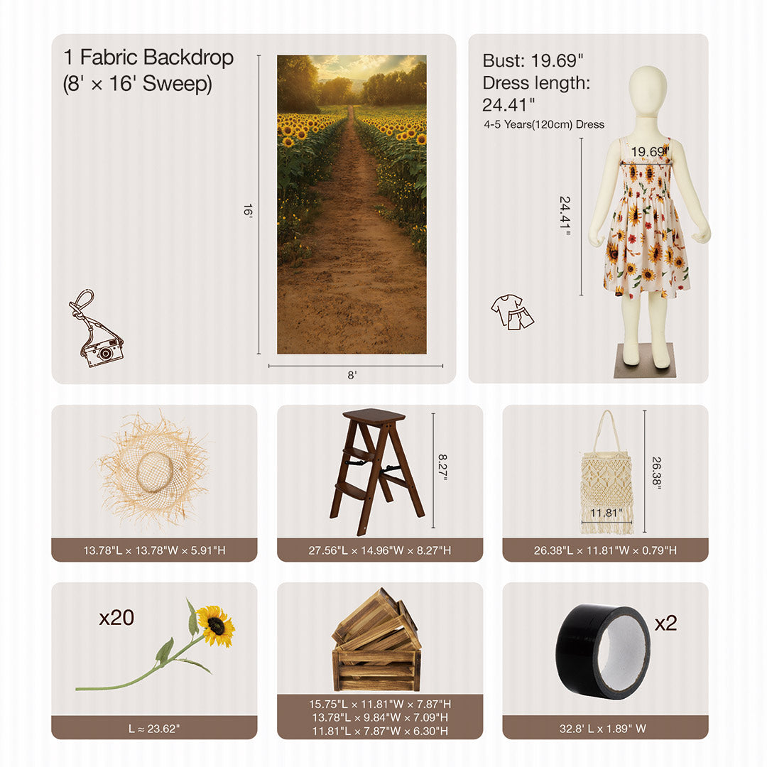 Kate Summer Sunflower Photo Kit -UK