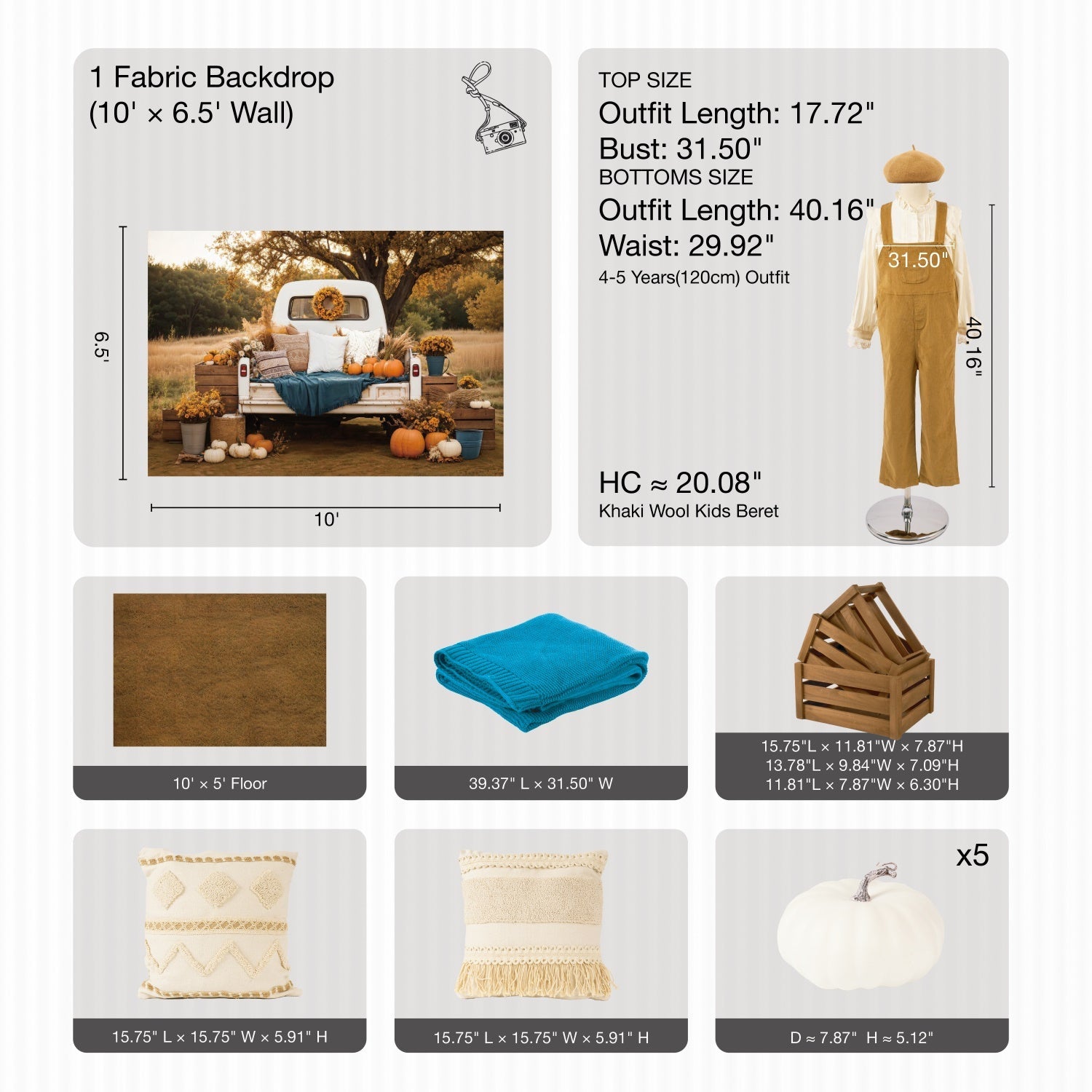 Kate Autumn Outdoor Truck Photo Kit -UK
