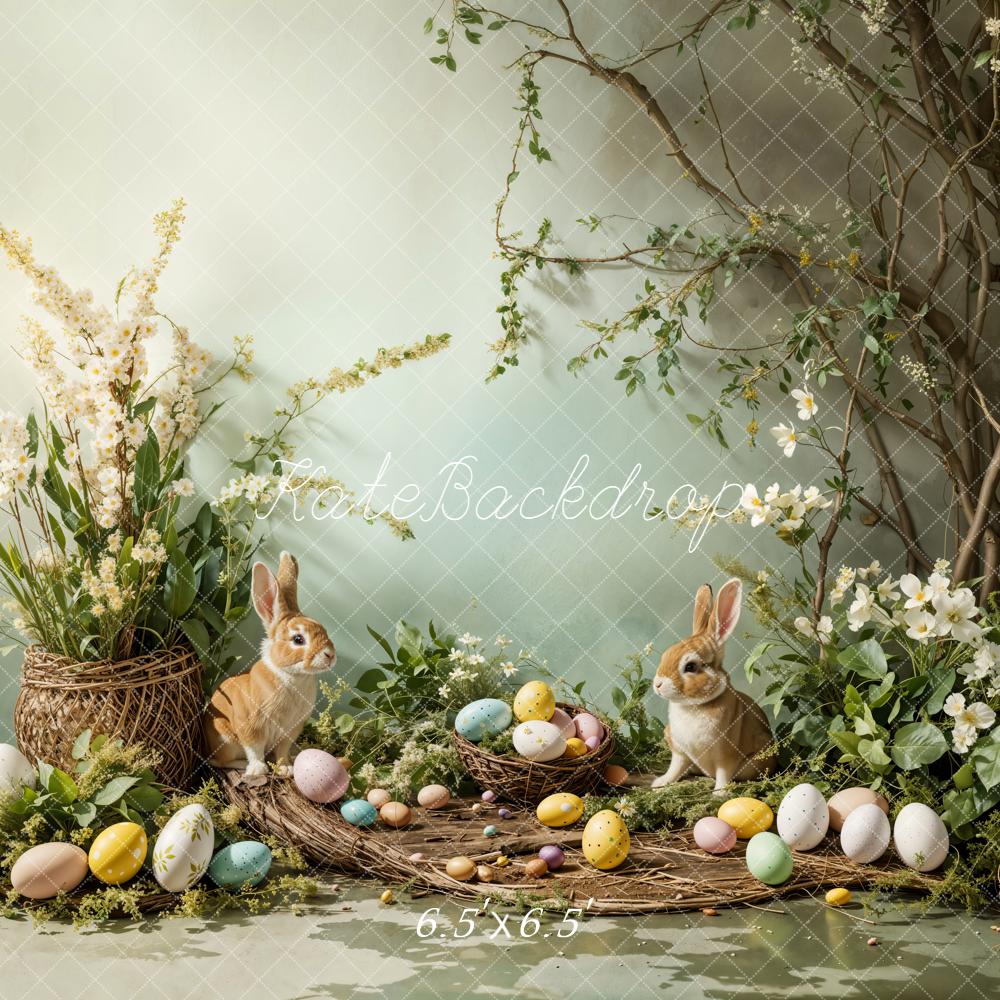 Kate Easter Bunny Eggs Nest Backdrop Designed by Emetselch