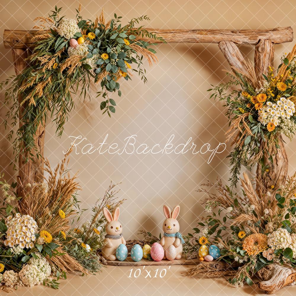 Kate Easter Bunny Eggs Wooden Arch Backdrop Designed by Emetselch
