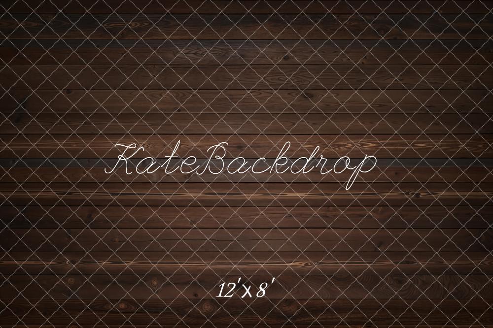 Kate Dark Wood Texture Fleece Backdrop Designed by Kate Image -UK