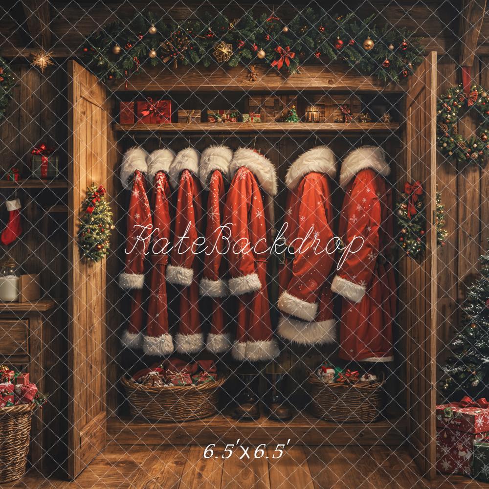 Kate Christmas Santa Closet Gifts Backdrop Designed by Emetselch -UK