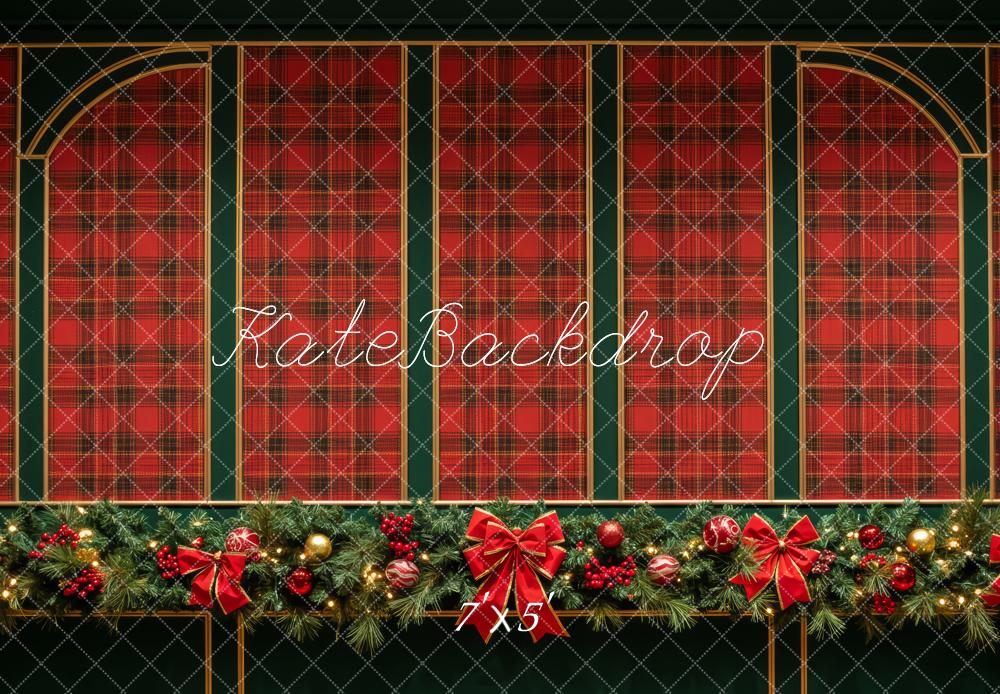 Kate Christmas Tartan Arch Garland Backdrop Designed by Patty Robert