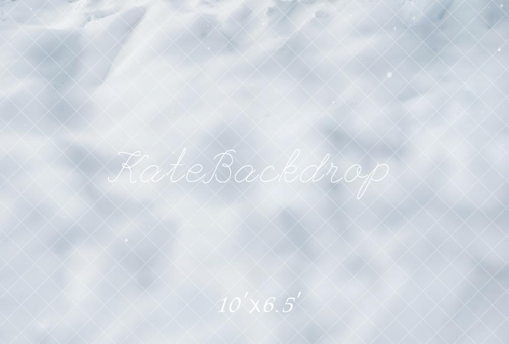 Kate Snowy Ground Texture White Fleece Backdrop Designed by Emetselch -UK
