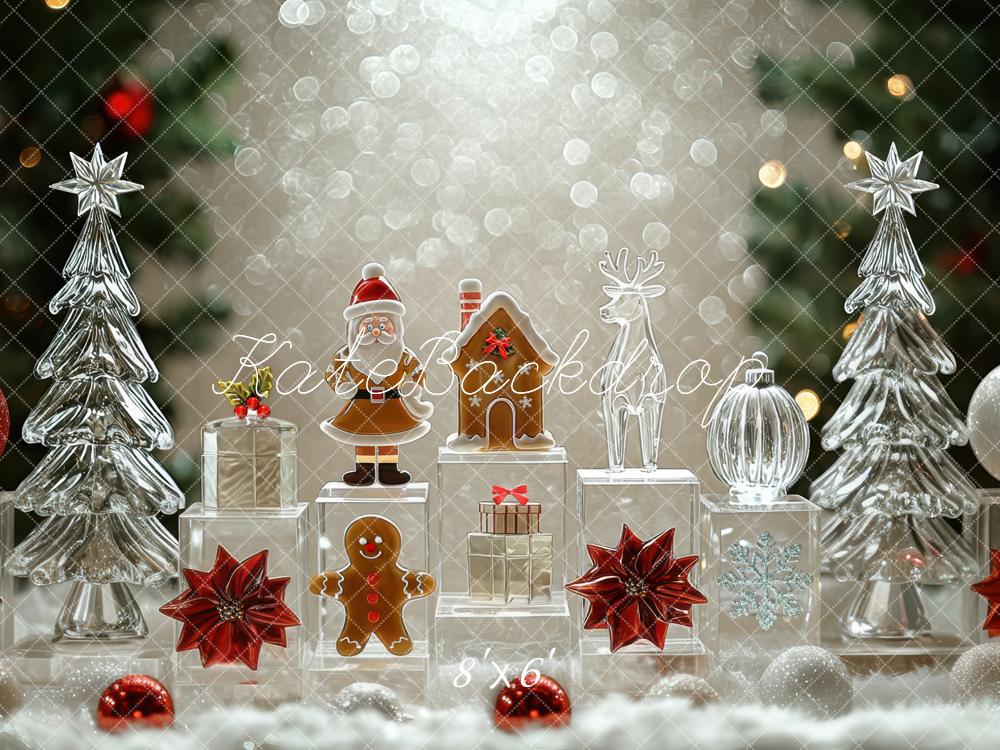 Kate Christmas Crystal Trees Presents Bokeh Backdrop Designed by Mini MakeBelieve -UK