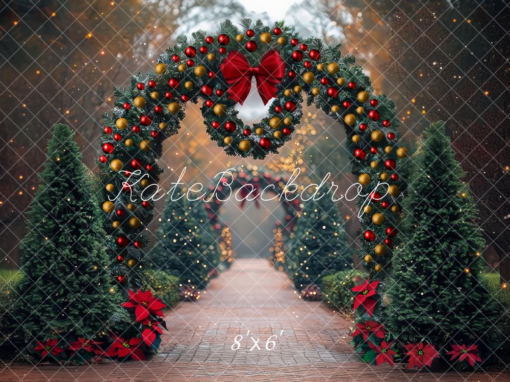 Kate Christmas Arch Garland Pine Trees Backdrop Designed by Mini MakeBelieve -UK
