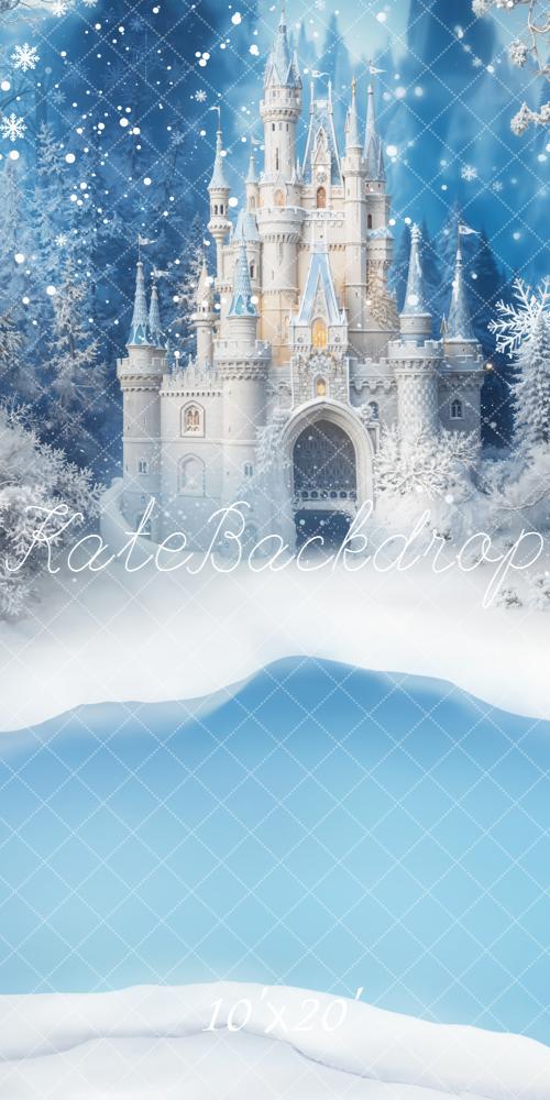 Kate Winter Fantasy Castle Snowy Forest Backdrop Designed by Emetselch -UK