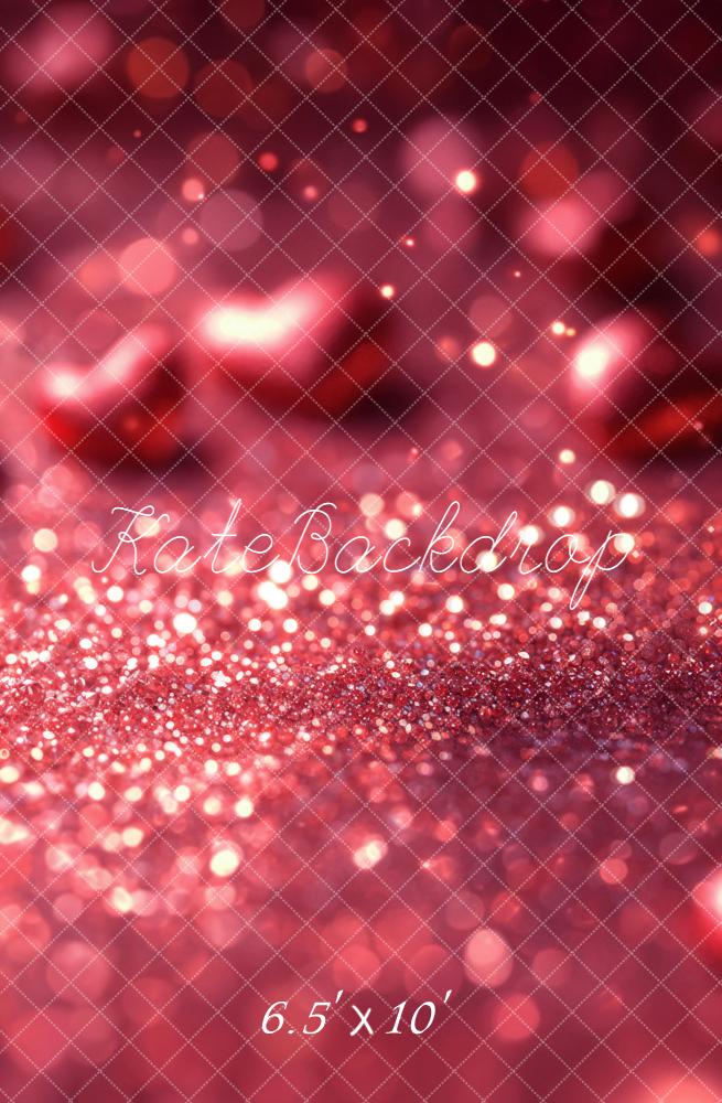 Kate Pink Glitter Bokeh Fleece Backdrop Designed by Emetselch