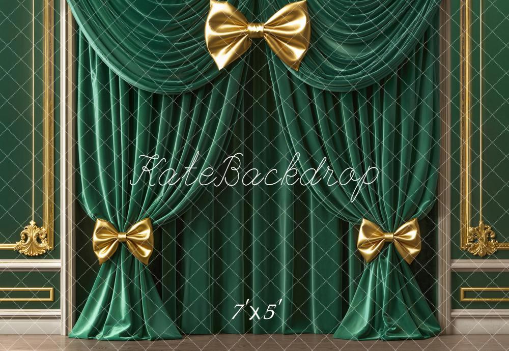 Kate Green Curtain Gold Frame Backdrop Designed by Emetselch -UK