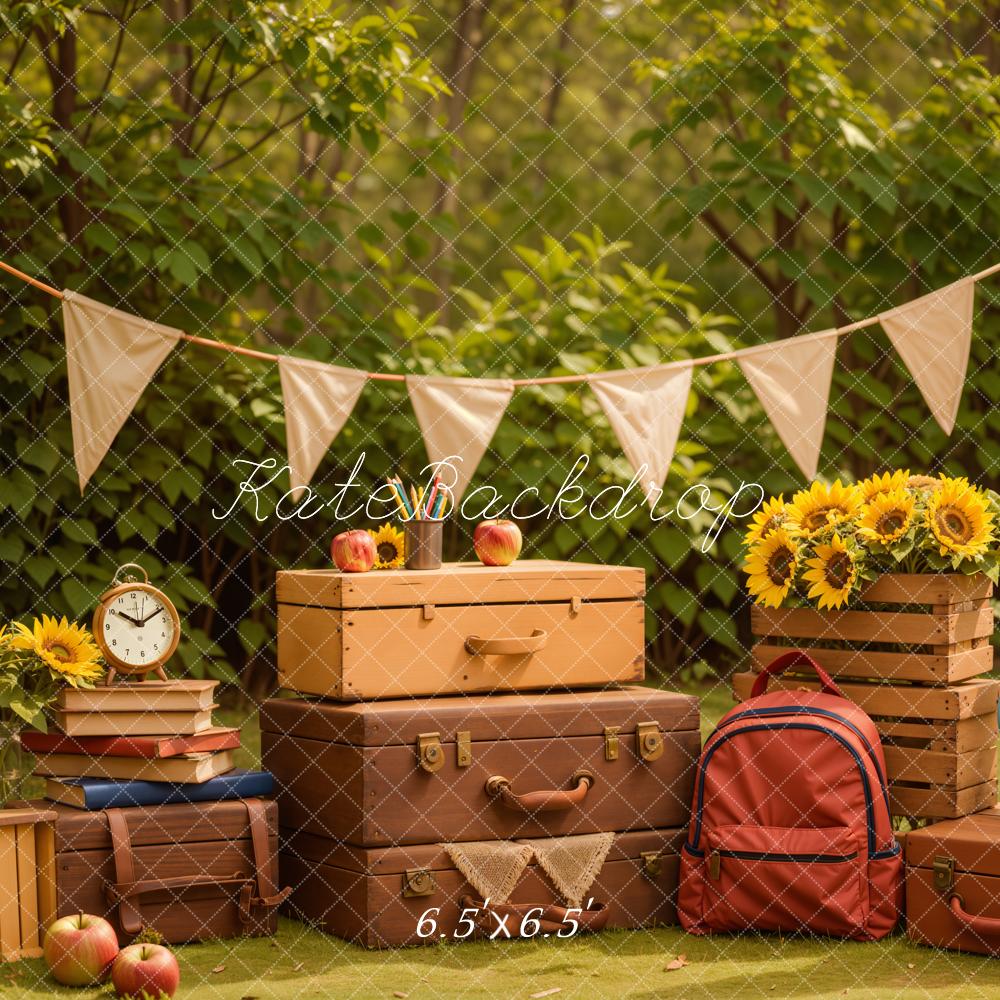 Kate Back to School/Graduation Sunflower Globe Backdrop Designed by Emetselch -UK