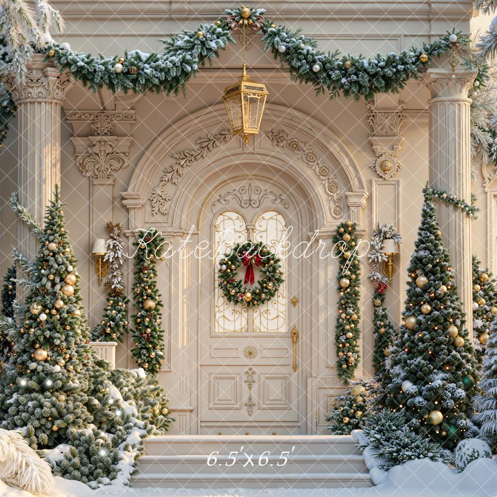 Kate Christmas Snowy Trees Doorway Backdrop Designed by Emetselch -UK