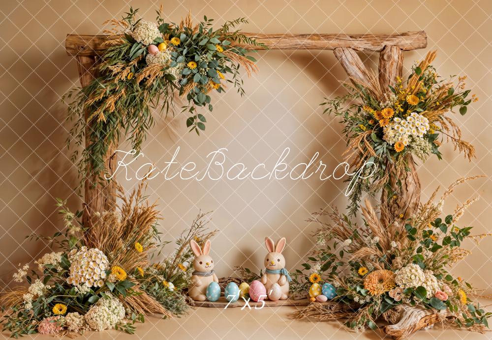 Kate Easter Bunny Eggs Wooden Arch Backdrop Designed by Emetselch