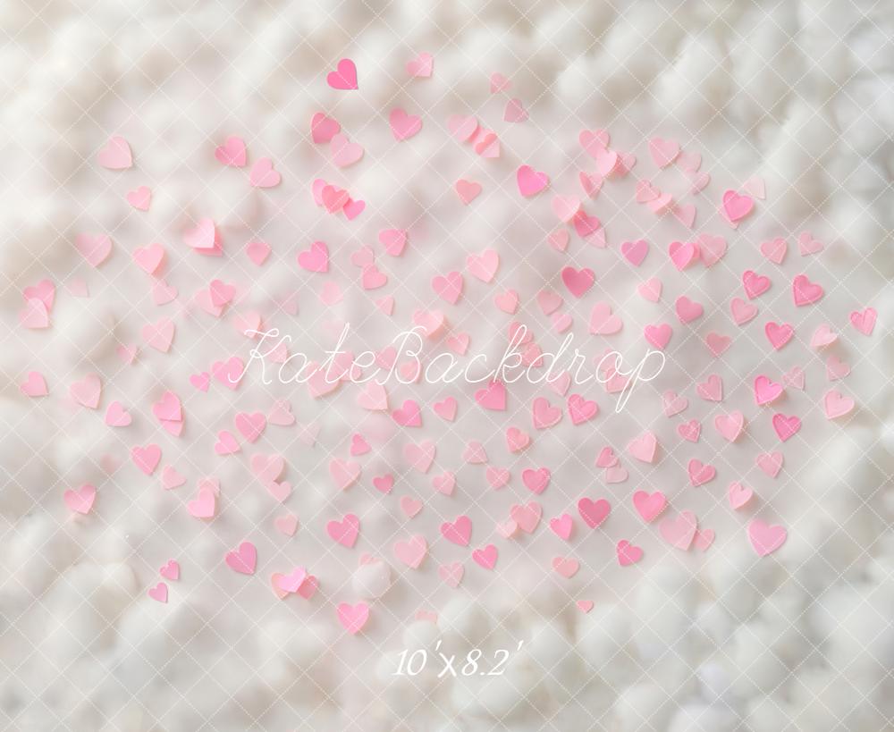 Kate Pink Hearts Texture Floor Backdrop Designed by Emetselch -UK