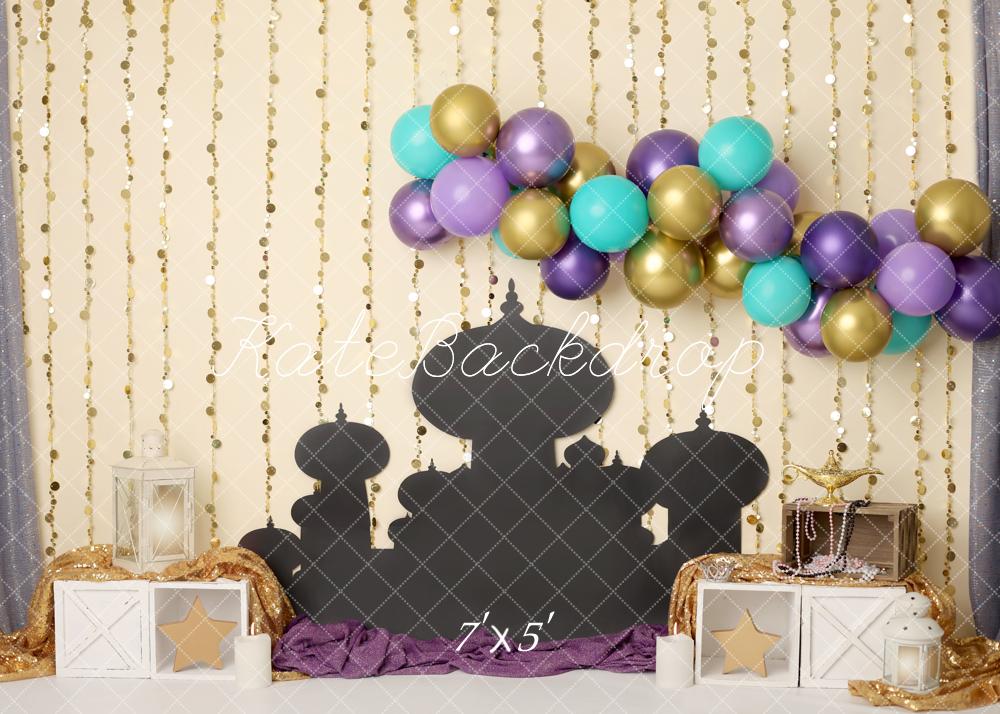 Kate Birthday Fantasy Balloons Backdrop Designed by Melissa King -UK