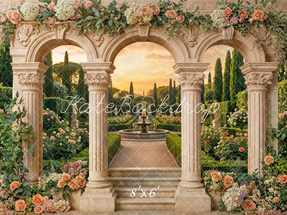 Kate Spring Garden Columns Floral Archway Backdrop Designed by Emstselch