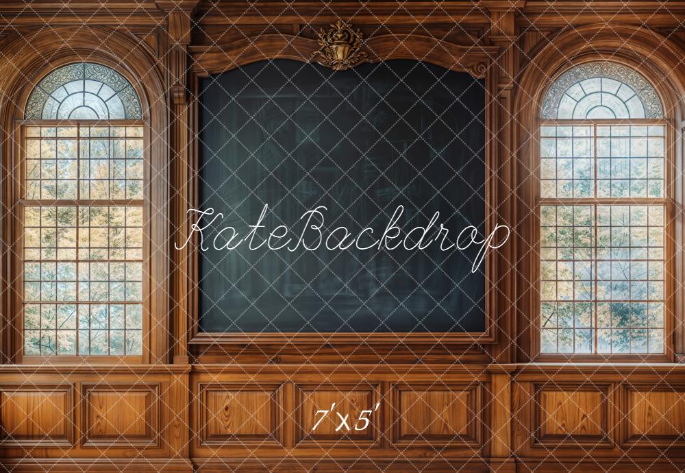 Kate Vintage Blackboard Windows Backdrop Designed by Emetselch